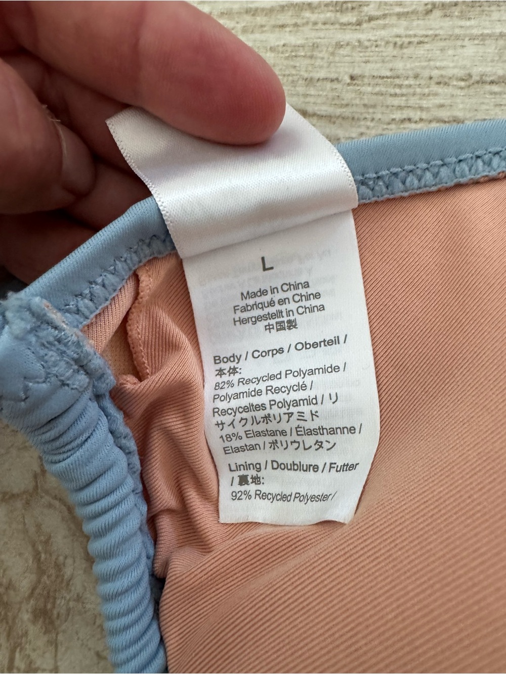 J. Crew Dusty Blue Triangle String Bikini Top - Picture 3 of 4